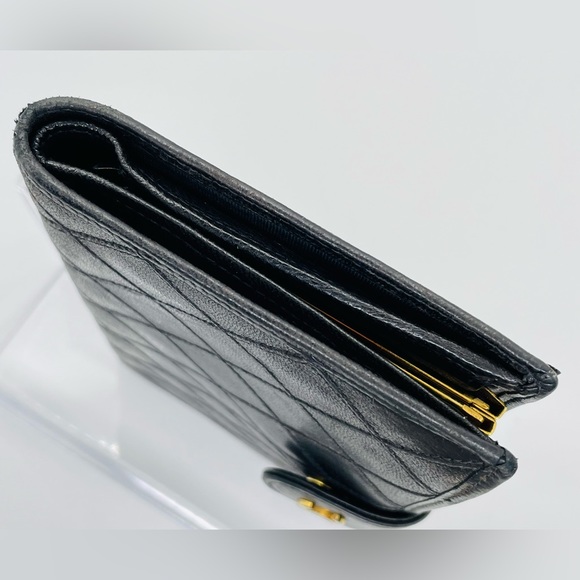 CHANEL Black Quilted Lambskin French Purse Wallet with COA! - Picture 6 of 16